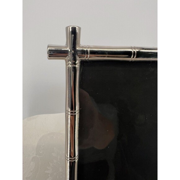Pottery Barn Silver Metal Bamboo Picture Photo Frame 8" x 10" #2000G - Picture 4 of 9